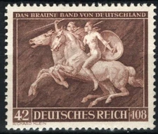 THIRD REICH Mi. #780 mint Braunes Band Horse Race stamp!