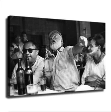 Ernest Hemingway Drinking Poster Decorative Painting Print Modern Home Bedroom