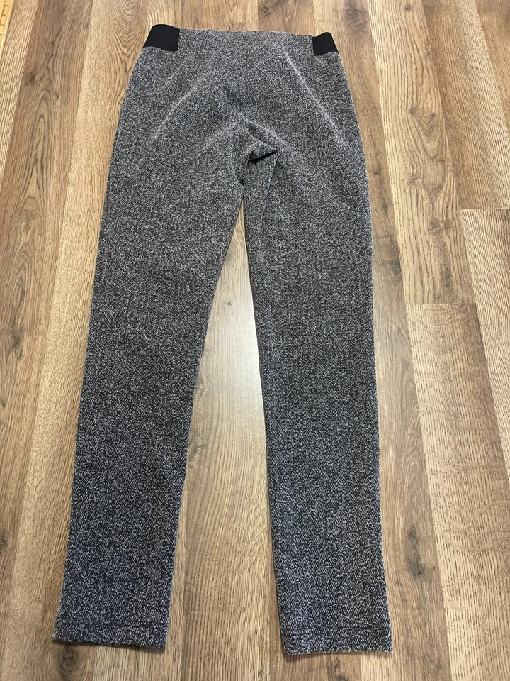 Pantalones Chaps, Mujer Talla Pequeña, Negro, Blanco, Pull On, Cintura Elástica, Leggings Foto 2 de 4