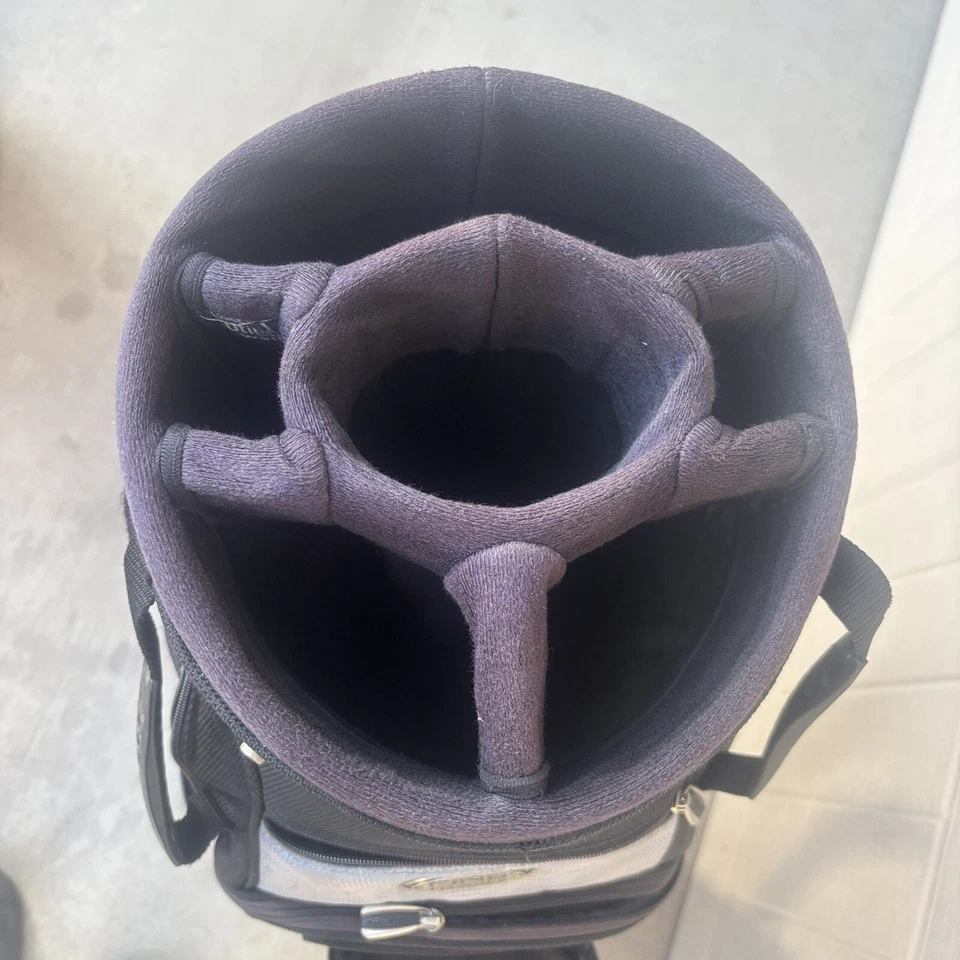 PING FRONTIER GOLF CLUB QUINTERO BAG 6-WAY 6 POCKET SHOULDER STRAP BLUE BLACK - Image 2 of 4