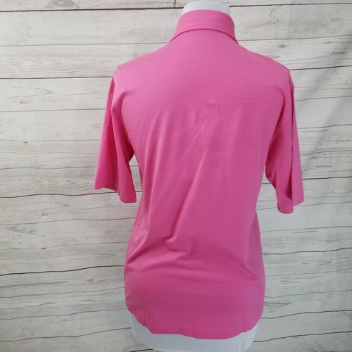 Vintage Sands Hotel Casino Las Vegas Hot Pink Womens M Polo Short Sleeve Shirt - Picture 6 of 7