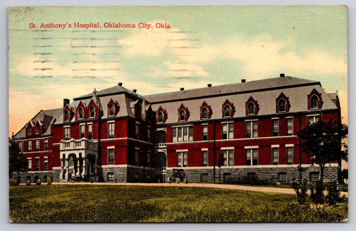 Anthony's Hospital Oklahoma City Oklahoma OK 1915 Postcard