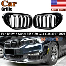 Shiny Black Front Kidney Grille For 2017-2020 BMW 5-Series G30 G31 530i 540i 550