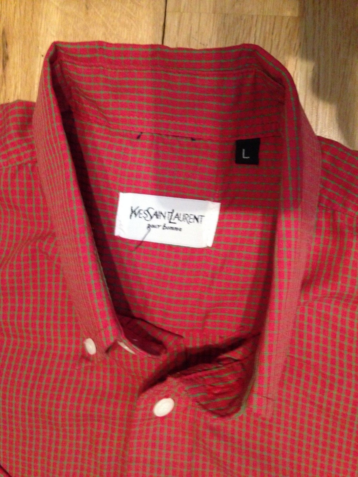 Camicia a maniche lunghe classica da uomo Yves Saint Laurent taglia L oversize YSL