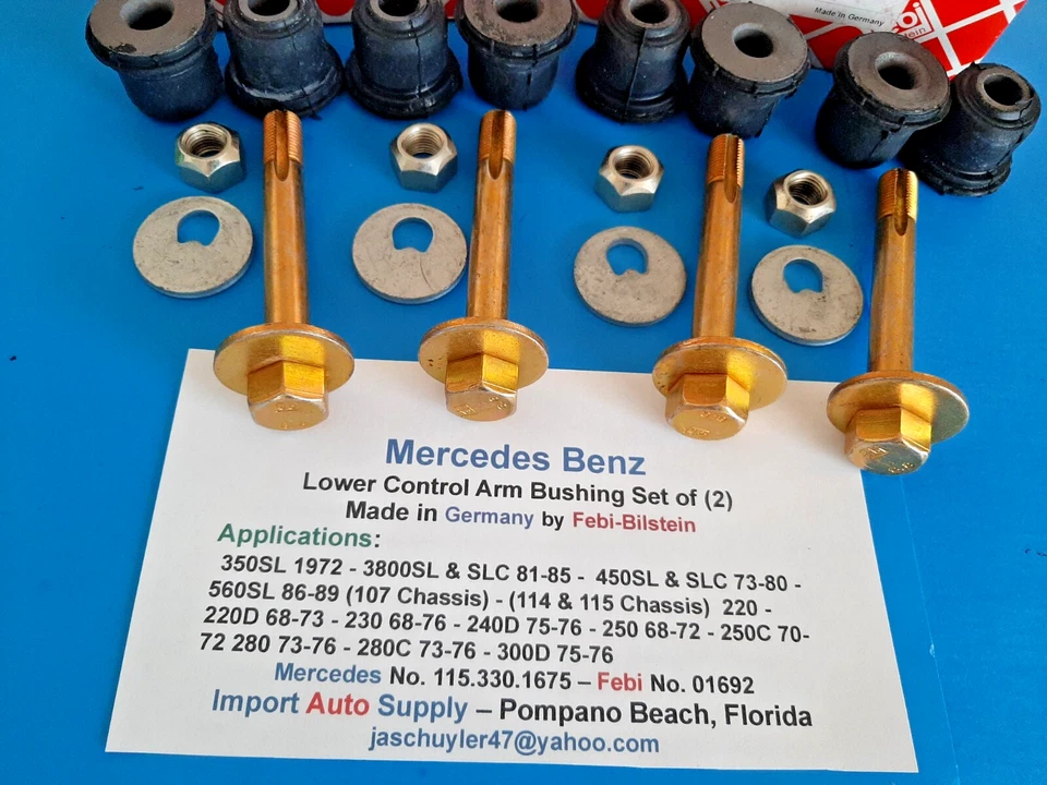 Mercedes Benz 107,114,115, шасси, комплекты втулок нижнего рычага управления 380,450,560SL - Изображение 4 из 4