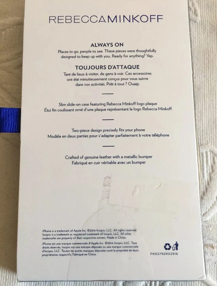 REBECCA MINKOFF iPHONE 8 CASE "SLIDE CASE" GOLD SPARKLES TWO PIECE DESIGN - Image 2 of 4