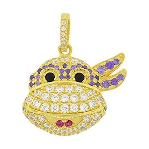 14k Gold Finish .925 Sterling Silver Simulated Diamond ...