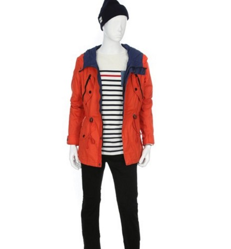 TBJ Mens Casual Semi Long Hooded Zip Up Jacket Jumper Orange Size M NWT - Picture 1 of 9