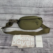 Dagne Dover Ace Fanny Pack Dark Moss Green Neoprene Crossbody Belt Bag