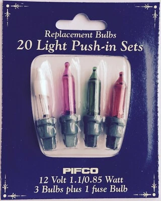 Pifco 271 271F 271C Push In Multi, Clear & Fuse Christmas Lamp 12v 1.1w 12 Volt