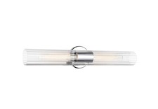 Matteo Lighting S05403CH Odette 2-Light Wall Sconce in Chrome and Clear