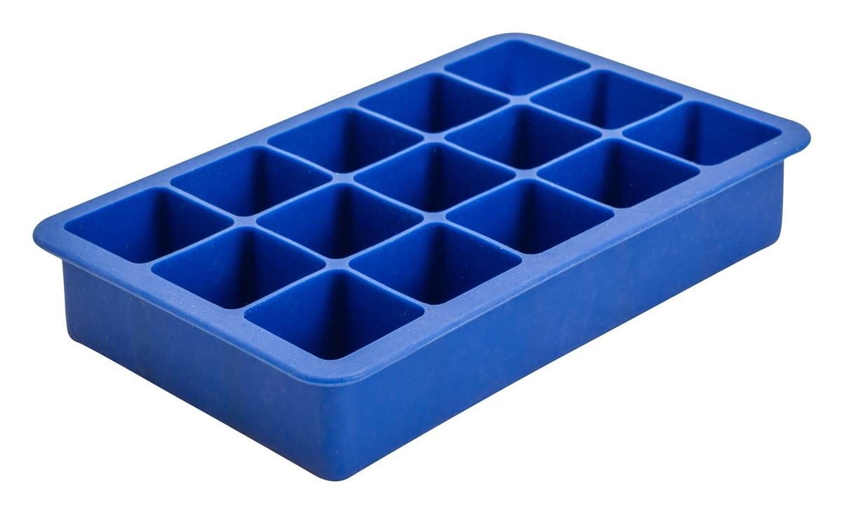 Ice Cube Tray Strong 15 Cavity Blue Silicone Ice Cube Mould For Gin Cocktail Rum