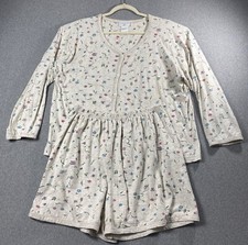 Vintage Kathy Ireland Women 2pcs Pyjamas Top And Shorts Size L