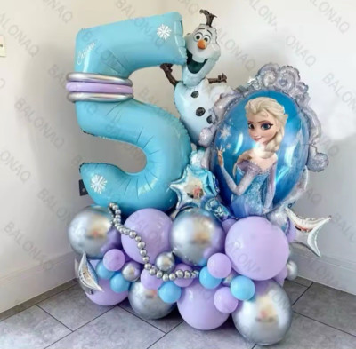 28tlg FROZEN BALLON SET Eiskönigin Elsa Geburtstag Kinder Luftballons Deko Party
