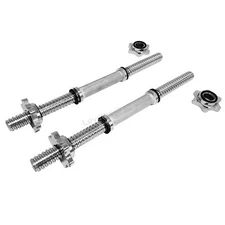 2 Pack Adjustable Dumbbell Handle Straight Barbell Arm Blaster for 1" Holes