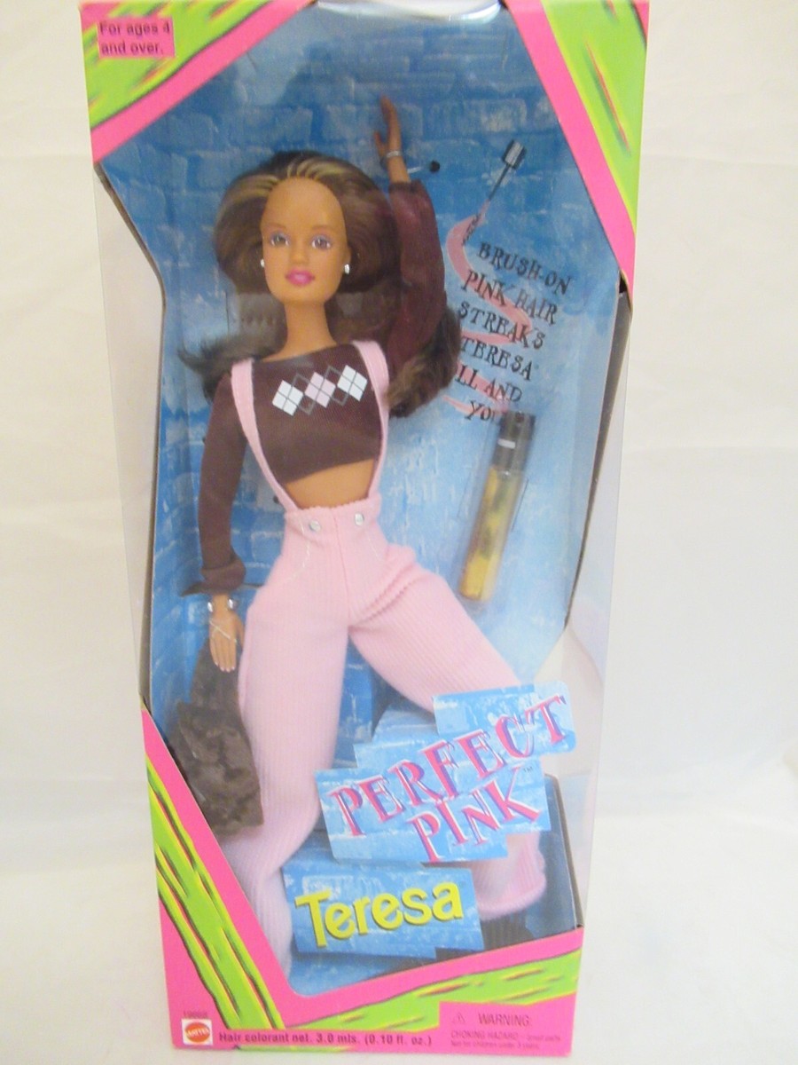 1997 RARE Perfect Pink Teresa Barbie Doll w/Brush On Pink Hair
