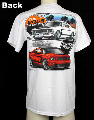 Original Ford Mustang 1969 2012 Boss 302 The Boss is Back Muscle US Car T- Shirt