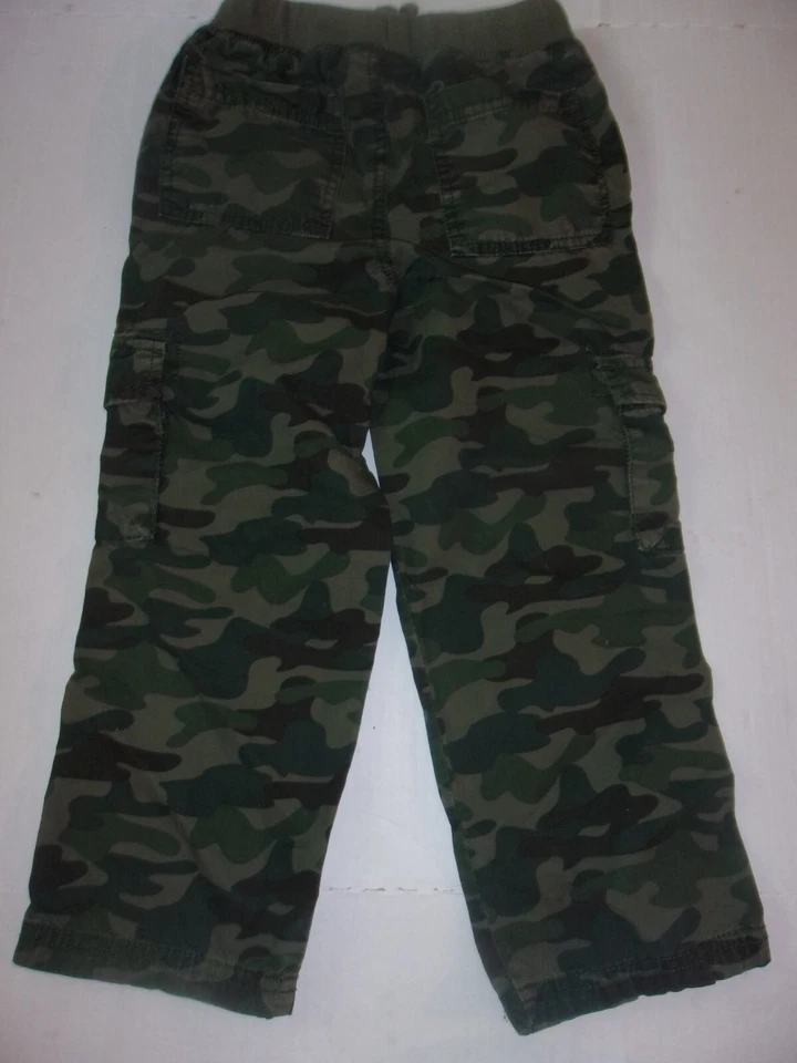 Cute Boys J Khaki Size 5 Cargo Camo Camouflage Pants Elastic Waist Winter Fall - Image 4 of 4