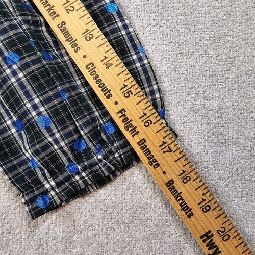 J.Crew Crewcuts Tiered Shirt Top Plaid Polka-Dots Cotton Blue Youth Girls 14 - Picture 10 of 13