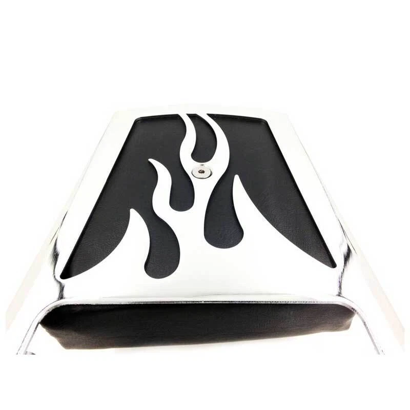 Almohadilla de barra Sissy con respaldo de llama para Harley Softail Heritage Classic 2000-2006 FLSTC Foto 2 de 2