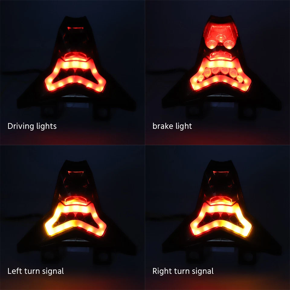 Luz trasera LED intermitente integrado señales de giro para Kawasaki Z1000/R Ninja ZX-10R Foto 2 de 4