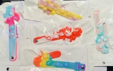 Pop Bubble Silicone Bracelet Fidget Toy Set Stress Relief Wristbands 11 Pieces