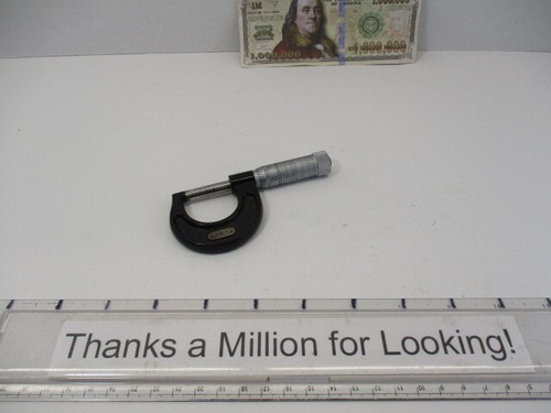 STARRETT # 436 Micrometer 0" - 1" x .001" Smooth Movement 436P-1 Checks On EC - Picture 15 of 15