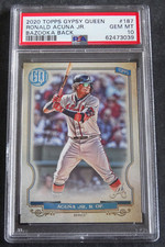 2020 Topps Gypsy Queen #187 Ronald Acuna Bazooka Back Baseball Card Psa 10