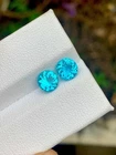 Paraiba Tourmaline Natural Round 9+ Ct 2 Pcs Neon Blue Loose Certified Gemstone