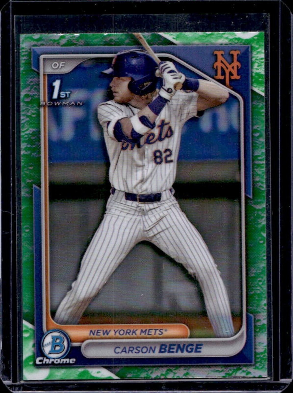 2024 Bowman Draft Carson Benge Chrome Lunar Glow Refractor 1st #BDC-28 Mets