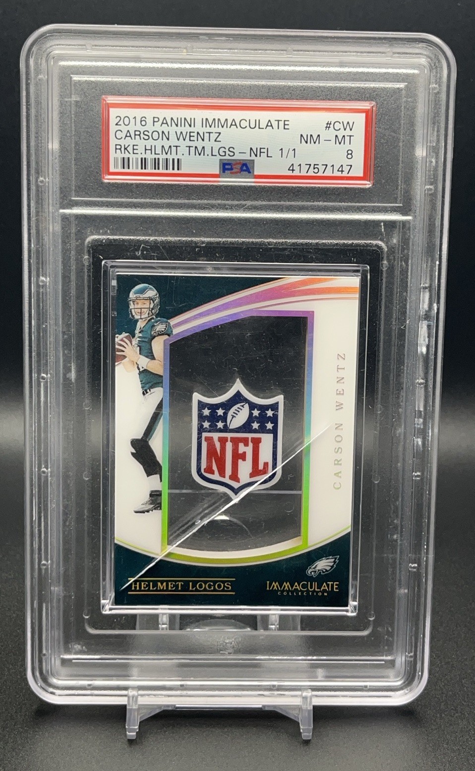 Carson Wentz Panini Immaculate Rookie Helmet Team Logos #CW Base