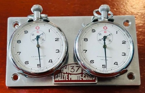Dash Mount Vintage A.R & J.E Meylan Stopwatches '64 Rally Monte Carlo/Rallyequip