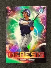 Harry Ford 2021 Bowman Chrome Genesis Green Refractor /99 Mariners