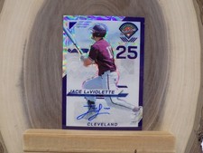 2025 Panini Prospect Prospect Ticket Auto Purple Scope #69 Jace LaViolette /49