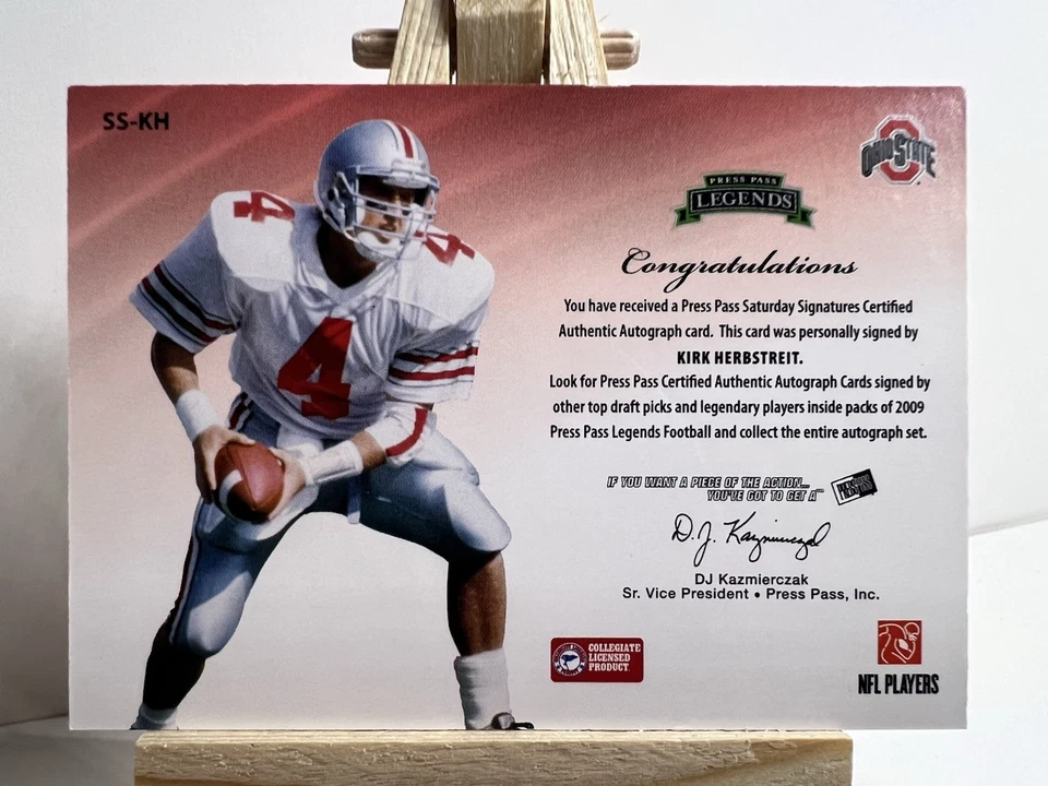 2009 Press Pass Legends Kirk Herbstreit Auto Ohio State ESPN College SSP - Imagem 2 de 3