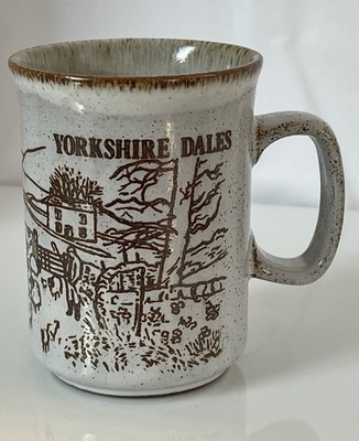 Vintage Dunoon Ceramics Stoneware Coffee Mug Scotland, Yorkshire Dales