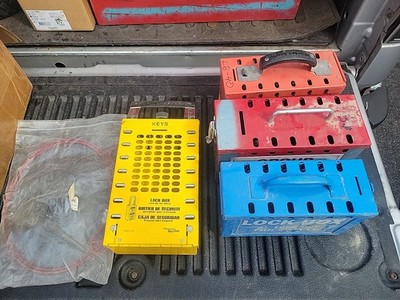 LOT OF 4 Lock Safety Series Tag Out Box  Lock Box ~ Lock Out - LOT 4