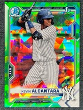 2021 Topps Bowman Chrome Sapphire Green #BCP-97 Kevin Alcantara 1st 91/125