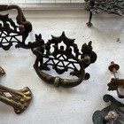 Lot Of Vintage Dresser Drawer Pulls & Hardware Cabinet Antique Handles Brass — photo 7