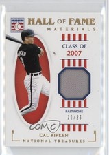 2021 National Treasures Hall of Fame Materials Holo Gold /25 Cal Ripken Jr 19zq