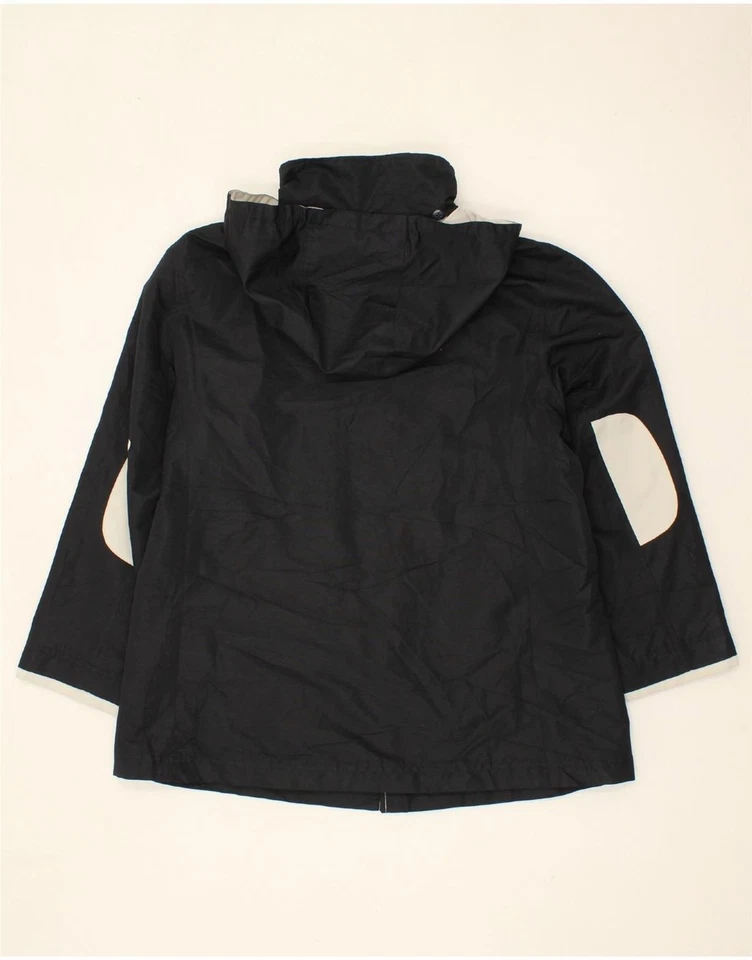 LONDON FOG Womens Petite Hooded Rain Jacket UK 14 Medium Navy Blue CJ02 - Image 2 of 3