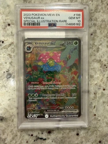Pokémon TCG Venusaur EX Card Scarlet & Violet 151 Series PSA 10 Gem MT