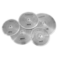 Low Volume Cymbal Pack Mute Set 14'Hihats 16"Crash 18'Crash 20"Ride 5 Pieces ...