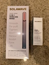 SOLAWAVE 4 in 1 Red Led light wand button operated OMBRE + SERUM (brand new)
