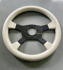 Lenkrad Raid Turbo Porsche Gravur Leder Weiß 911 964 944 924