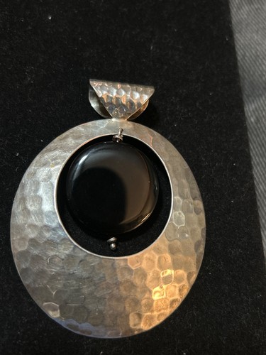 Mexican DDD Hammered Sterling Silver Pendant