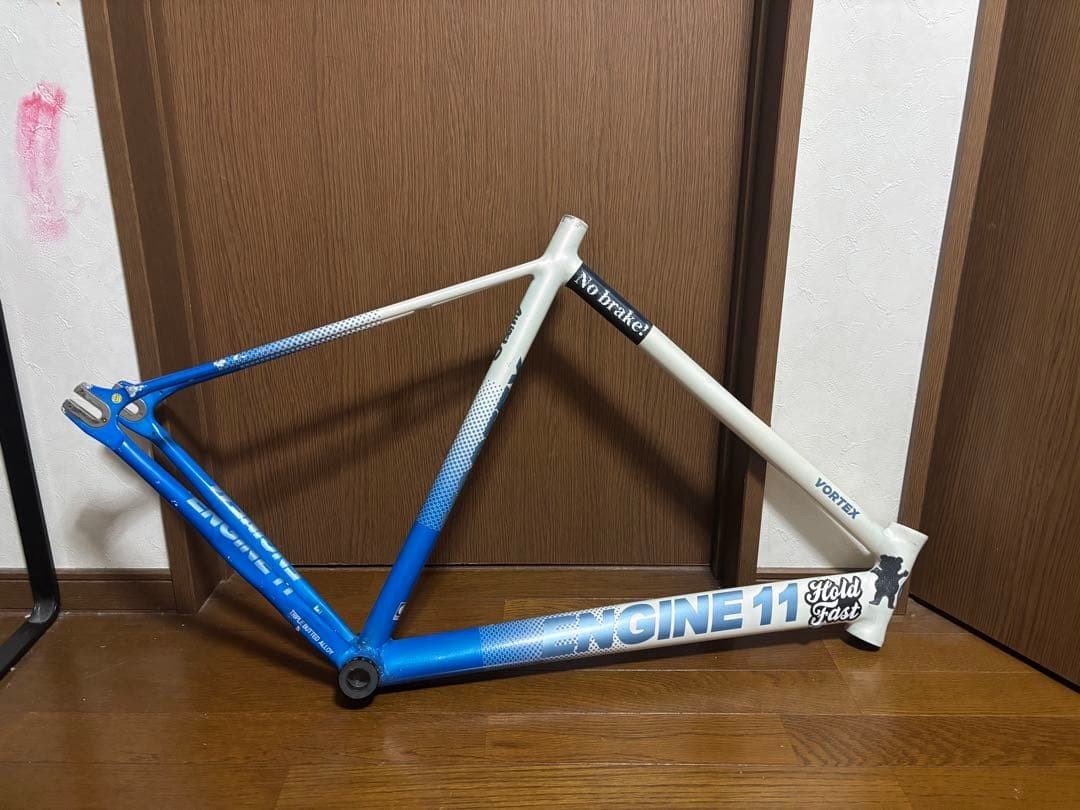 Engine 11 Vortex Track Frame Blue White Fixed Gear Frameset From
