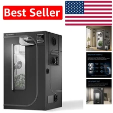 Ultimate 4x4 Indoor Grow Tent with Largest Zipper & Lightproof Design - 48x48x80