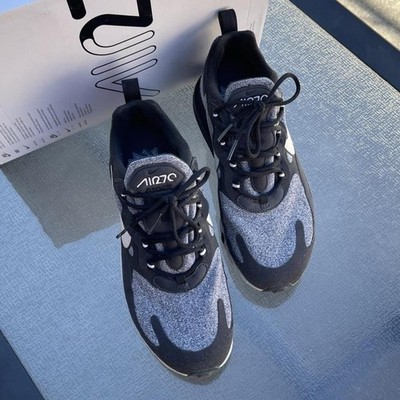 Nike Air Max 270 React Black Gray Sneaker Solid Low Top Running Jogging Sports