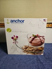 Anchor Hocking 2-Piece Chip and Dip Glass Serving Set - Plate and Bowl